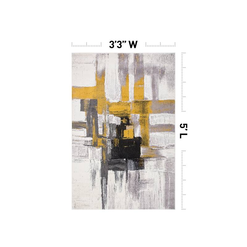 World Rug Gallery Modern Abstract Art Area Rug