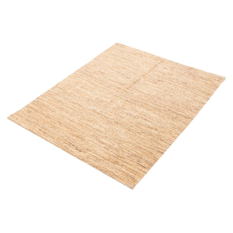 ECARPETGALLERY Flat-Weave Natural Tan Wool Tapestry Kilim - 5'1 x 6'7