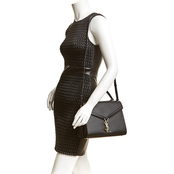 saint laurent cassandra leather shoulder bag