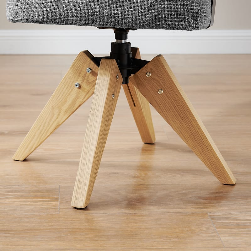 Art Leon Solid Wood Swivel Home Office Accent Desk Chair