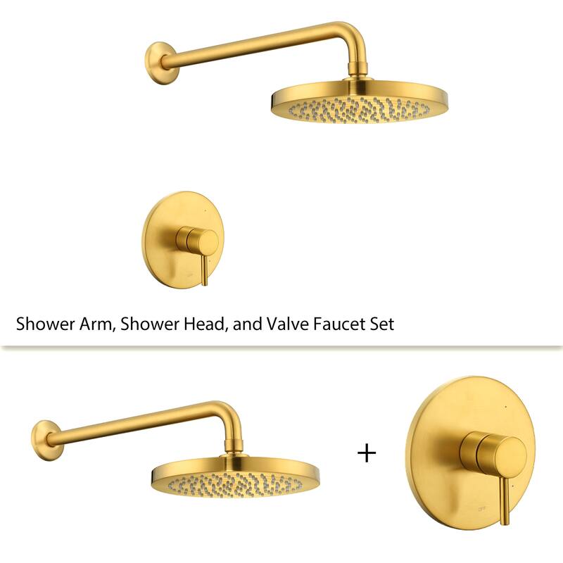 Luxier SS-B02 Single Handle 1-Spray Shower Faucet (Valve Included)