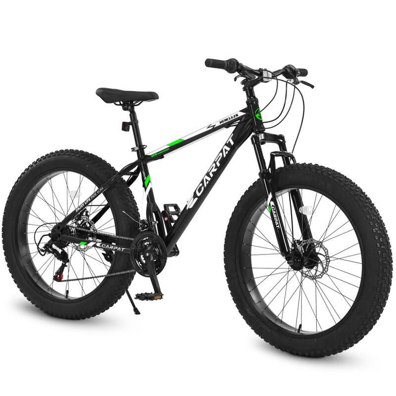 26 in. 21 Speed Steel Mountain Bike with Fat Tire