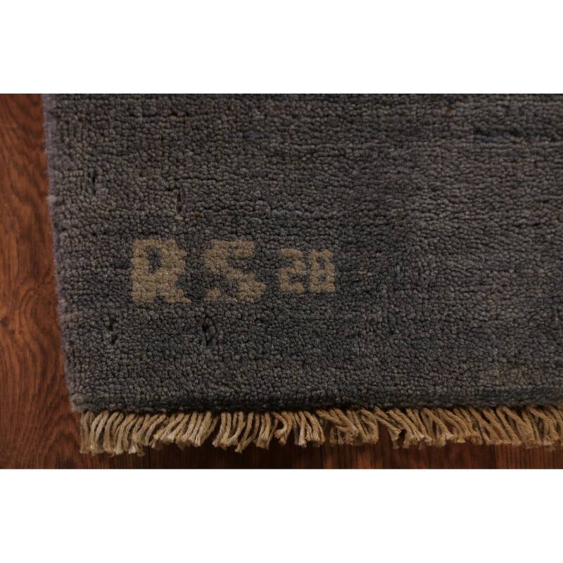 Modern Gabbeh Oriental Foyer Rug Hand-Knotted Wool Carpet - 3'4" x 5'0"