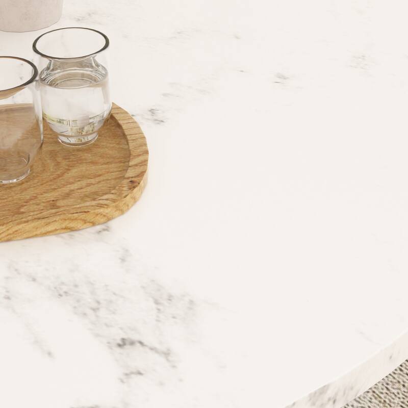 VECELO 36 Inch Round Dining Table for 4 with 400lbs Capacity Sturdy Curved Legs for Kitchen & Dining Room