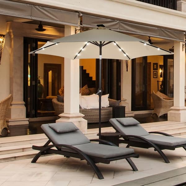 best choice products patio umbrella 9 9x12ft LED Cantilever w/Base Included & 360 Rotation, Large Solar Offset Hanging Outdoor Sun Shade for Deck, Backyard Table w/Stand & Lights Black assisted crank opens and closes the umbrella Best Choice Products 9ft Deep