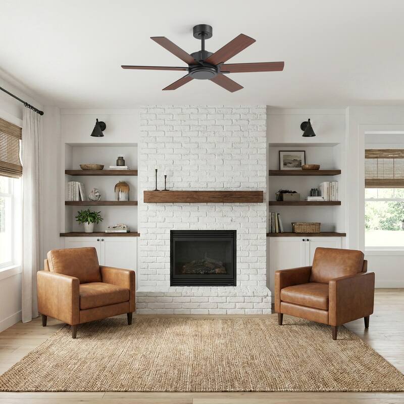 48/56/60 Inch Reversible Blade Ceiling Fan No Light with Remote Control