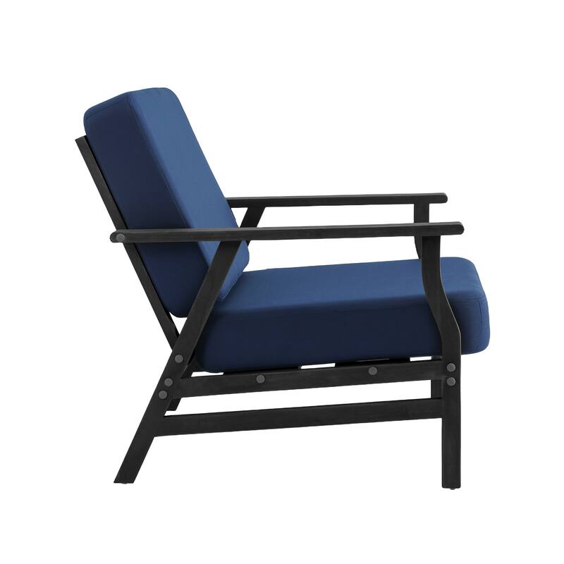 3-piece Cushioned Outdoor Club Chiars With Side Table