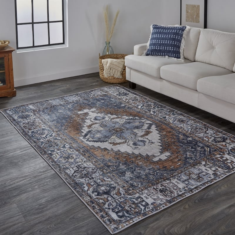 Sike Floral Area Rug By HomeRoots - 2' x 3'