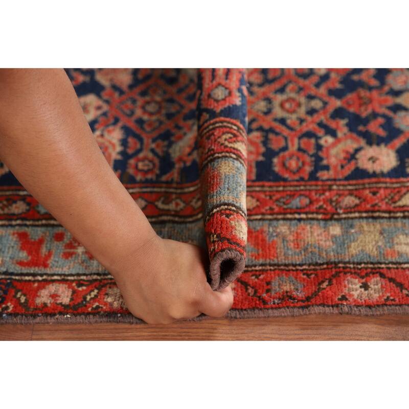 Malayer Antique Persian Runner Rug Hand-Knotted Wool Carpet - 3'7" x 12'11"