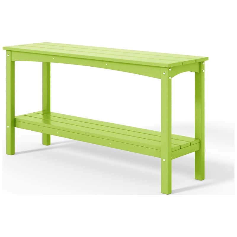 Laguna Hdpe All Weather Outdoor Patio Two Shelf Table