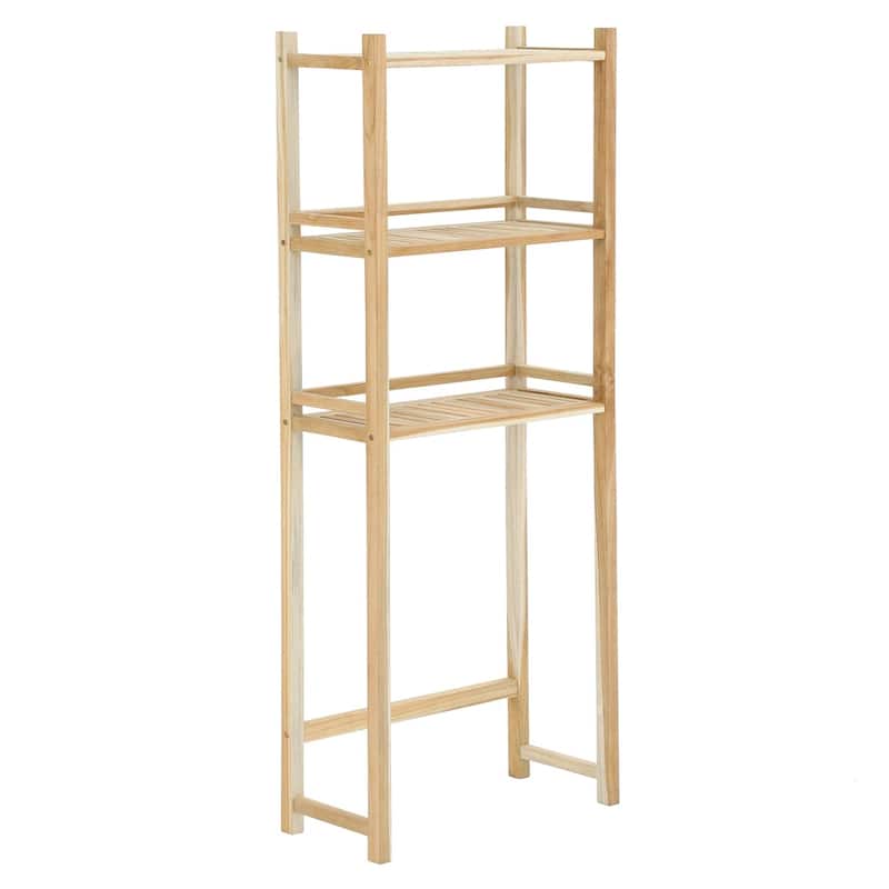 Nordic Teak Natural Teak Bathroom Indoor/Outdoor Toilet Storage Rack