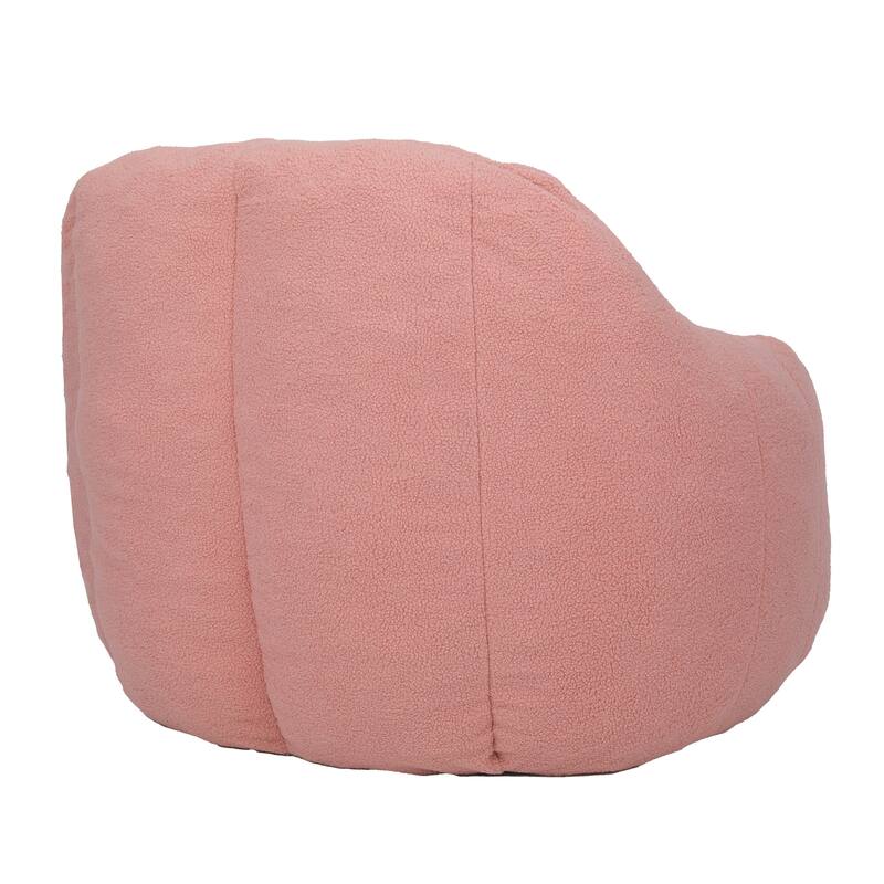 Fluffy Bean Bag Lazy Sofa Chair with Tufted Soft Stuffed Filling & Memory Foam