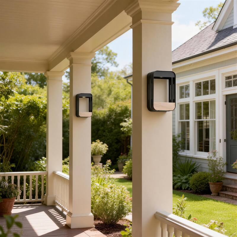 Modern Rectangular Iron Outdoor Wall Light