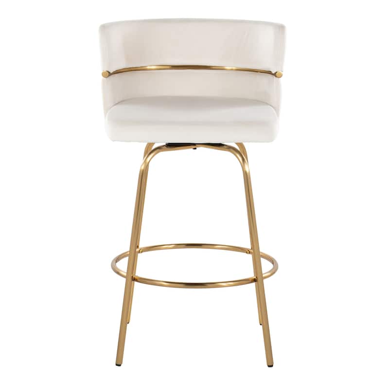 Silver Orchid Lena 26" Fixed-Height Counter Stool (Set of 2)