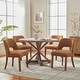 preview thumbnail 10 of 144, Wooden Dining Chairs Set of 2/4/6,Modern Fabric Upholstered Dining Room Chair Kitchen Chairs Set of 4 - Orange