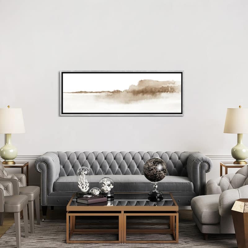 iCanvas "Watercolor Landscape XVI - Panoramic" by Nouveau Prints Framed