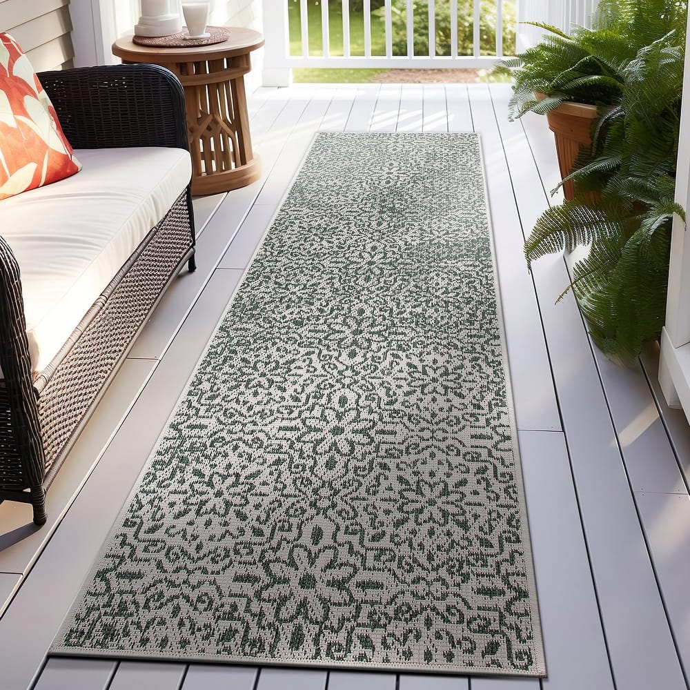 World Rug Gallery Contemporary Flowers Indoor/Outdoor Area Rug