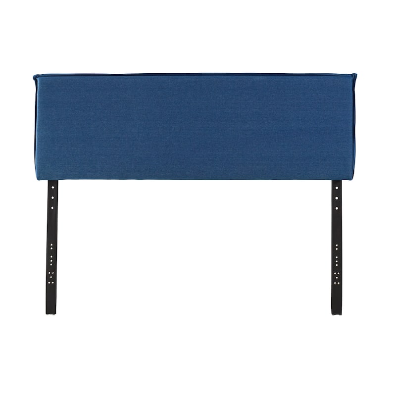 Soft Square Tufted Pillow Headboard, King, Denim