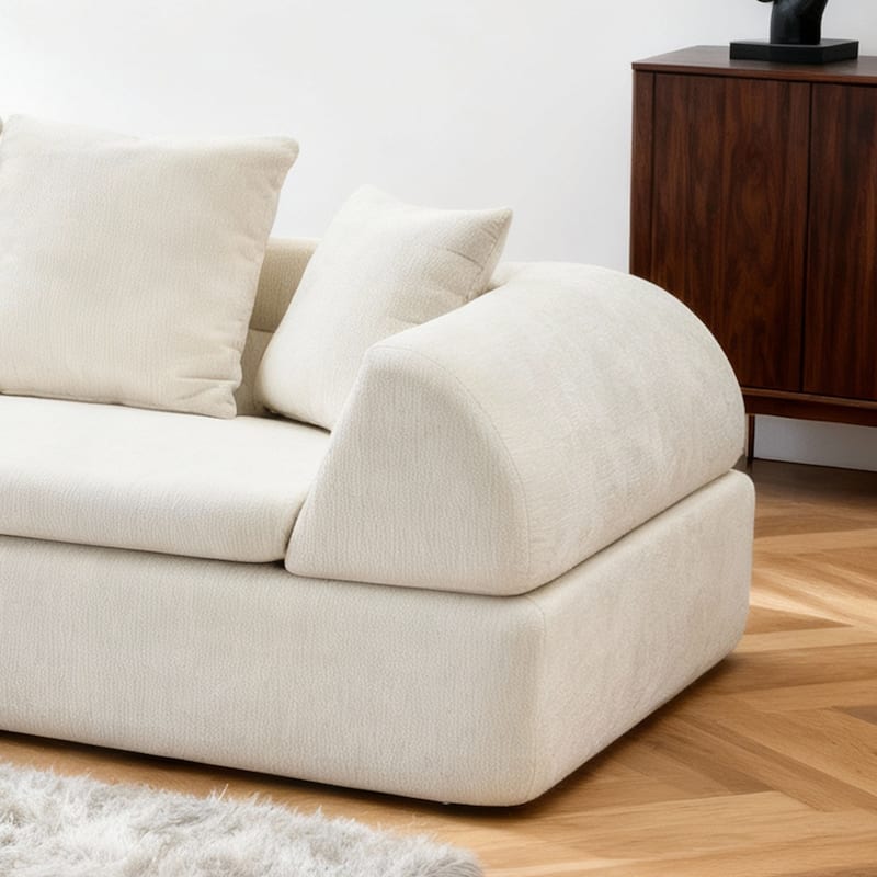 Cloud Modular Sectional Sofa, Boneless Sectional Couch with Ottoman, Modern Lounge Sofa