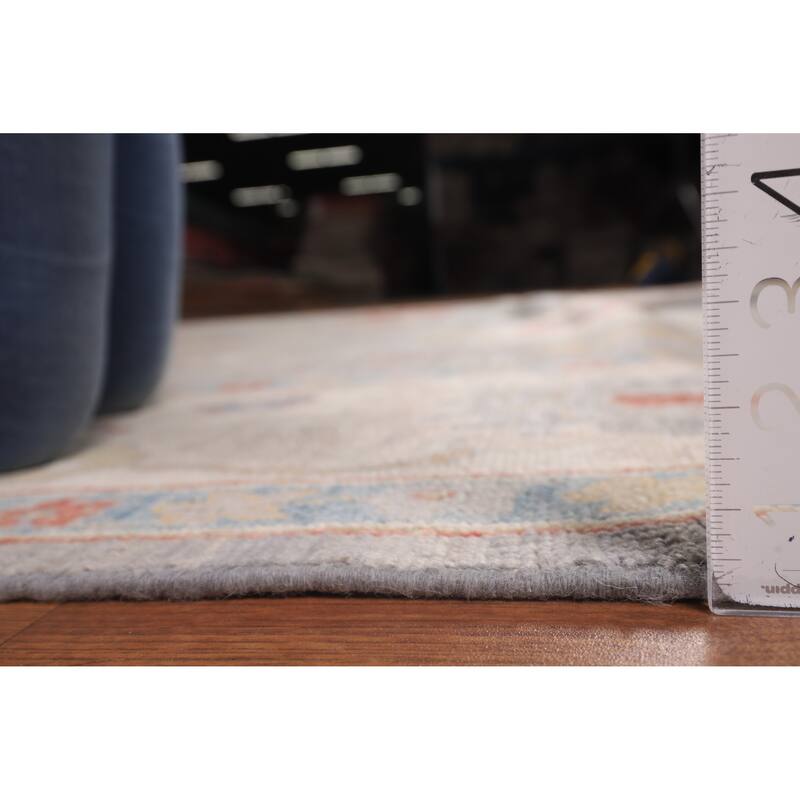 Oushak Turkish Large Area Rug Handmade Vegetable Dye Wool Carpet - 10'0"x 14'0"