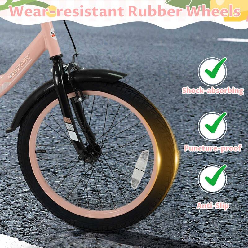 Costway 14" Kids Bike with Removable Training Wheels Adjustable Seat & - See Details