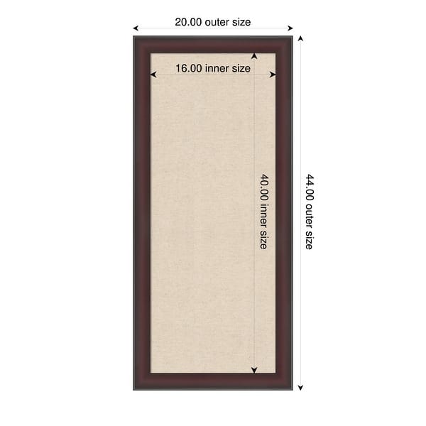 dimension image slide 72 of 91, Amanti Art Framed Fabric Pinboard Natural Linen Printed Bulletin Board