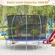 preview thumbnail 2 of 16, 16FT Trampoline, Recreational Trampolines with Enclosure Net and Ladder