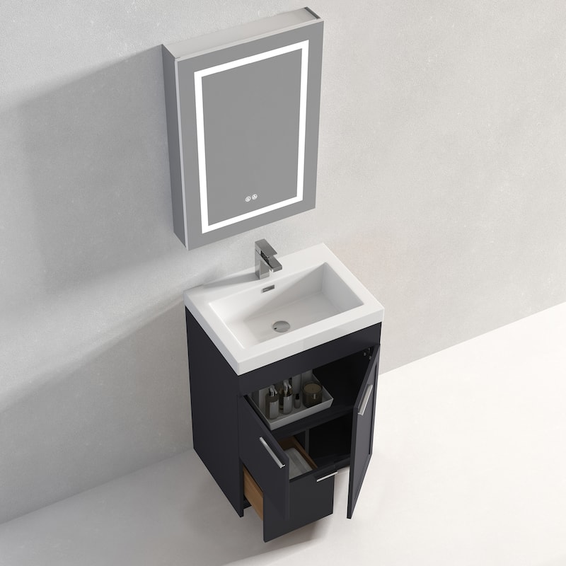 Freestanding Bathroom Vanity with Topmount Sink