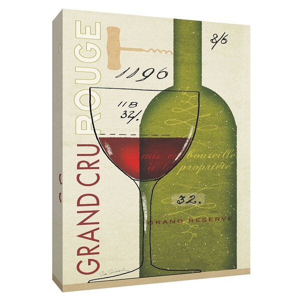 PTM Images 9-154498 PTM Canvas Collection 10" x 8" - "Grand Cru Rouge" Giclee Wine Art Print on Canvas