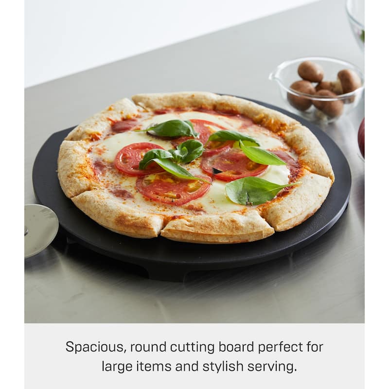 Yamazaki Home Round Magnetic Cutting Board, Polypropylene - L 11.02 x W 11.81 x H 0.79 inches