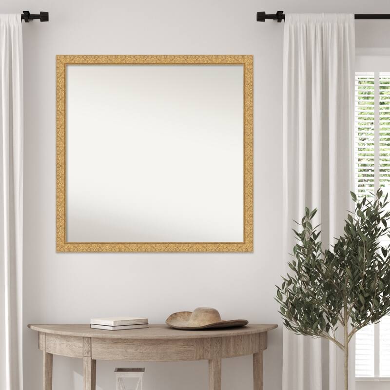 Lila Non-Beveled Wood Framed Wall Mirror