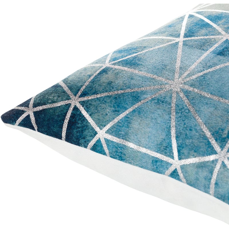 Aisha Blue Sky Abstract Geometric Throw Pillow