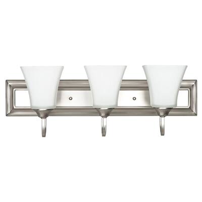 Lexington Modern Vanity Lights with Square Milk Glass Shades