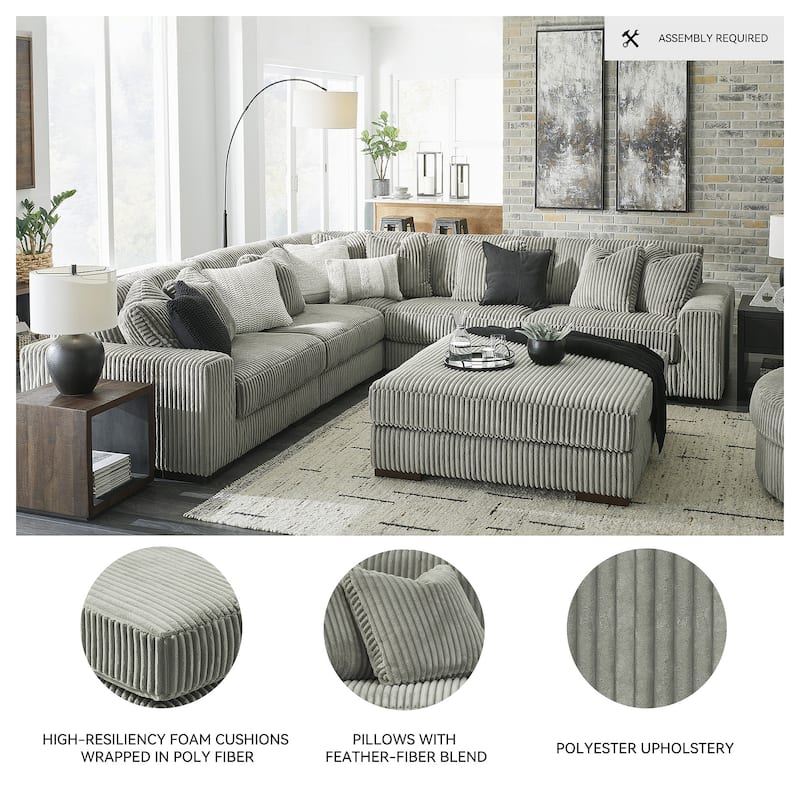 Signature Design by Ashley Lindyn 5-Piece Sectional - 133"W x 133"D x 38"H