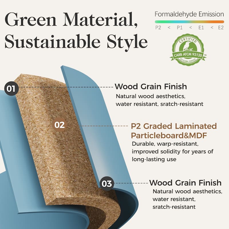 Fluted 3 Drawer Dresser