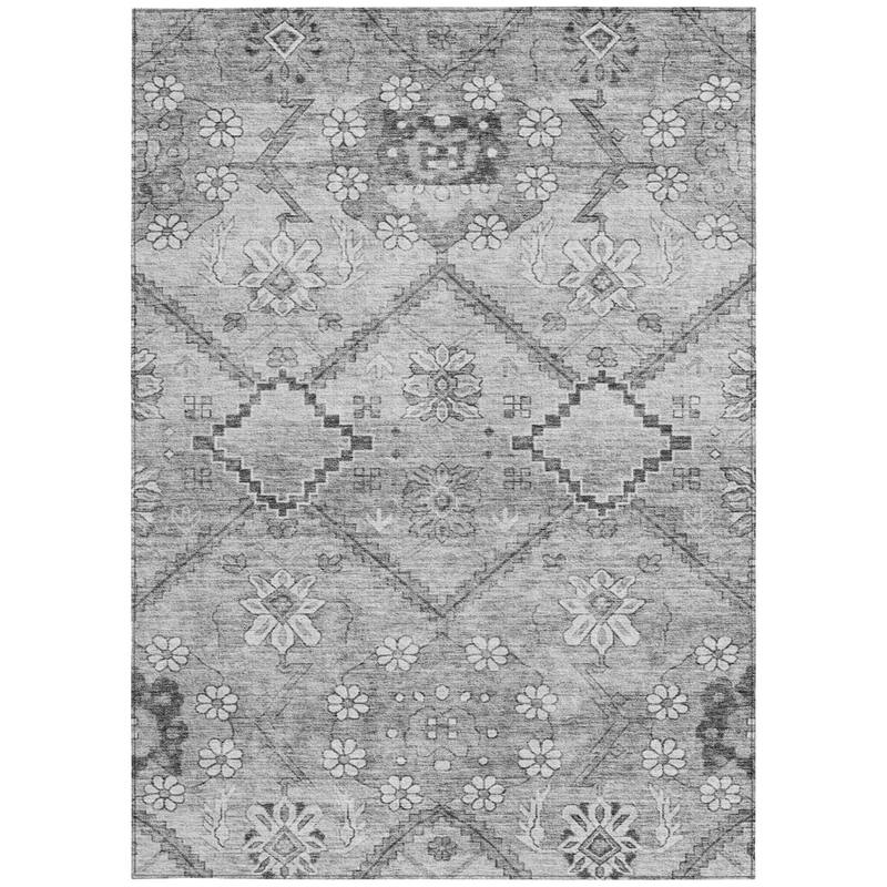 HomeRoots Floral Transitional Rectangle Outdoor Rug