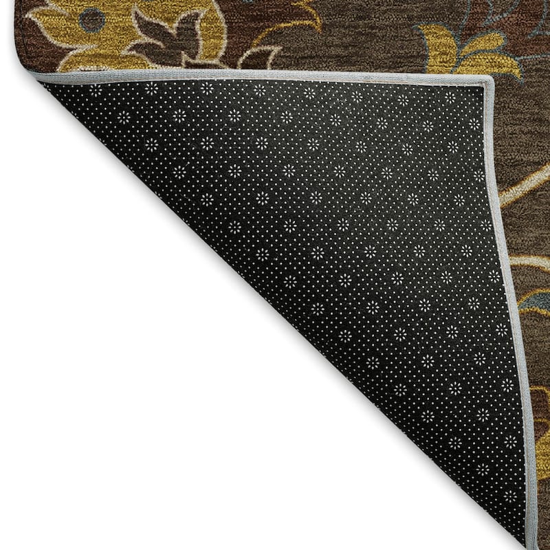 Machine Washable Indoor/ Outdoor Traditional Luna Chantille Rug