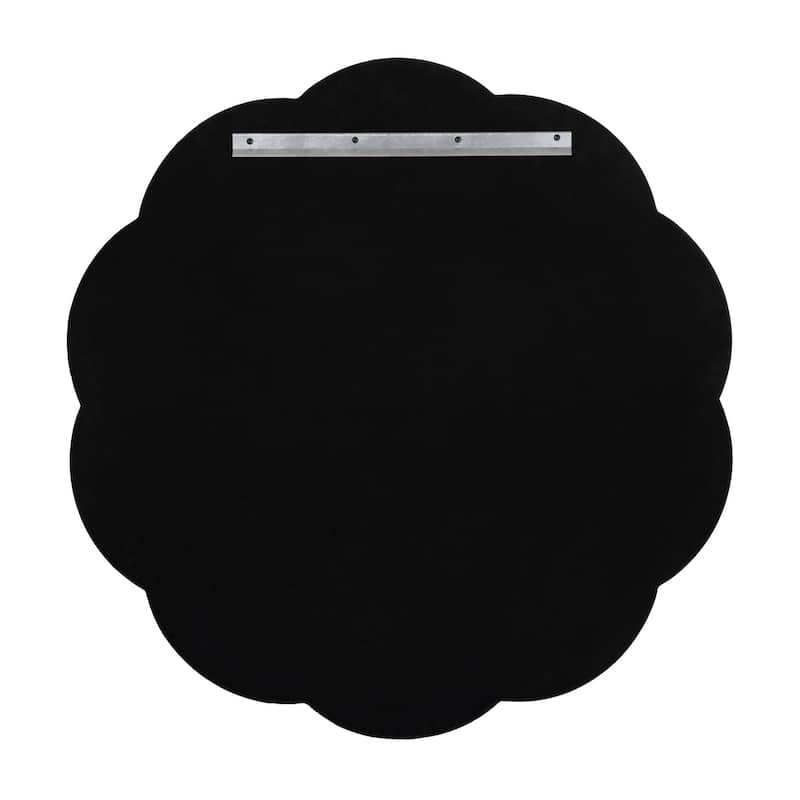 Varaluz Scallop Wall Mirror - Gray Shagreen/Weathered Brass