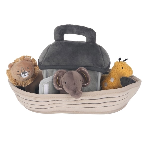 slide 2 of 6, Lambs & Ivy Baby Noah Interactive Plush Boat/Ark with Stuffed Animal Toys