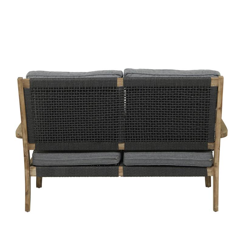 Dark Grey Wood Contemporary Outdoor Sofa or Chair
