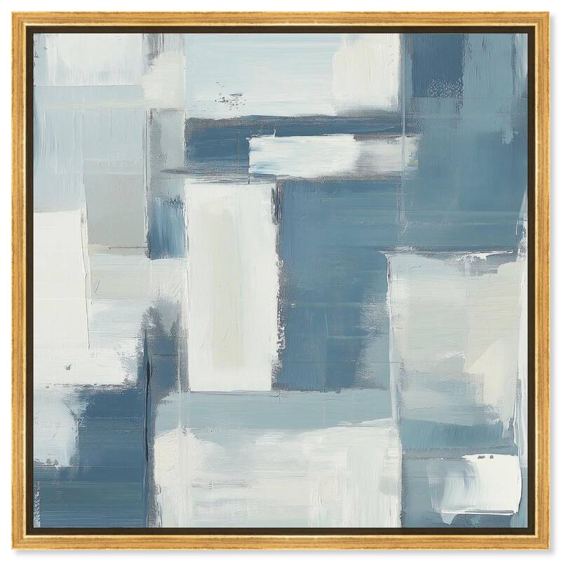 Deconstructed Blue III Canvas by Art Remedy - Gold - 20" x 20"