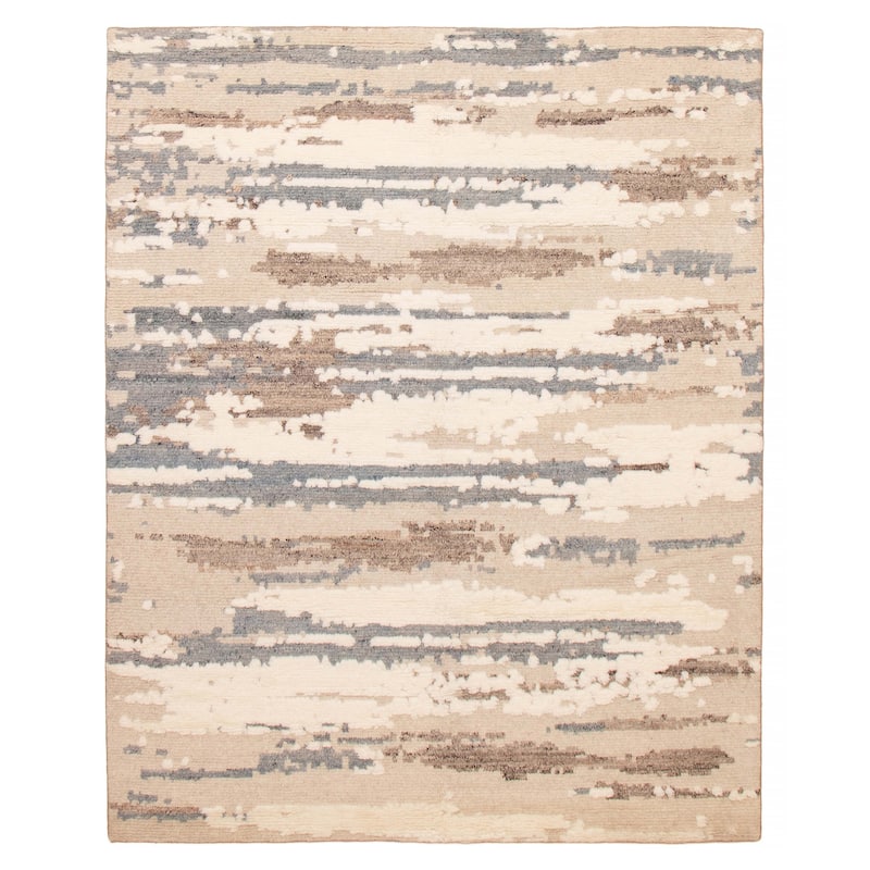 ECARPETGALLERY Hand-knotted Tangier Beige Wool Rug - 8'0 x 9'11 - Beige - 8'0 x 9'11