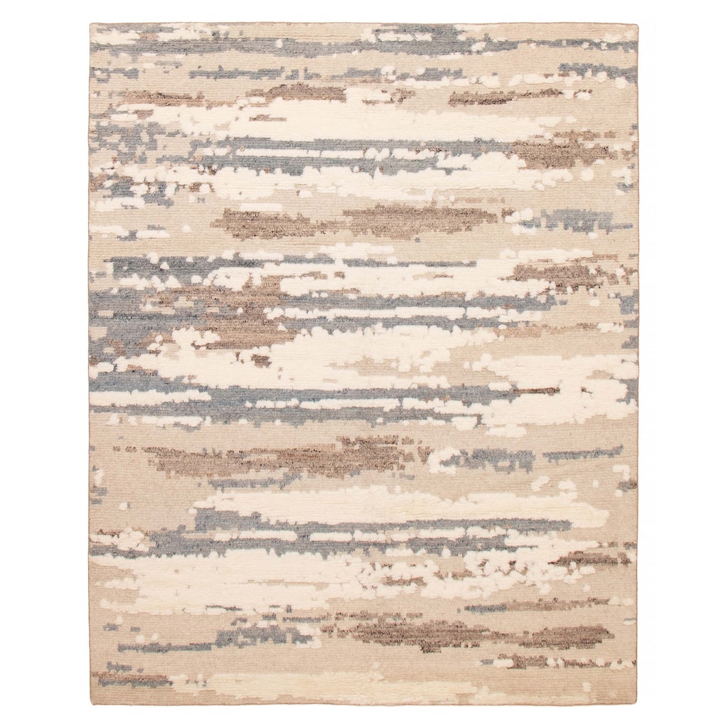ECARPETGALLERY Hand-knotted Tangier Beige Wool Rug - 8'0 x 9'11