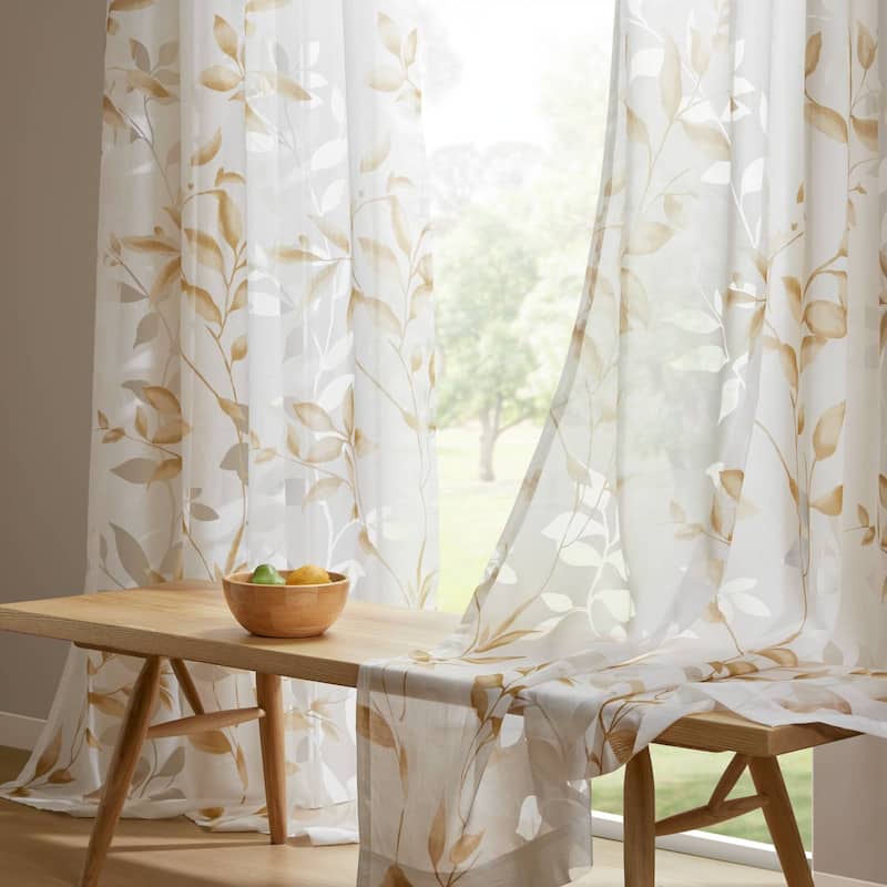 Madison Park Vera Burnout Printed Curtain Panel Single