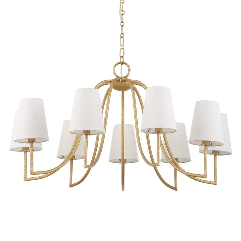 Uttermost Seville 9 Light Gold Chandelier - 42"W x 42"D x 21.625"H