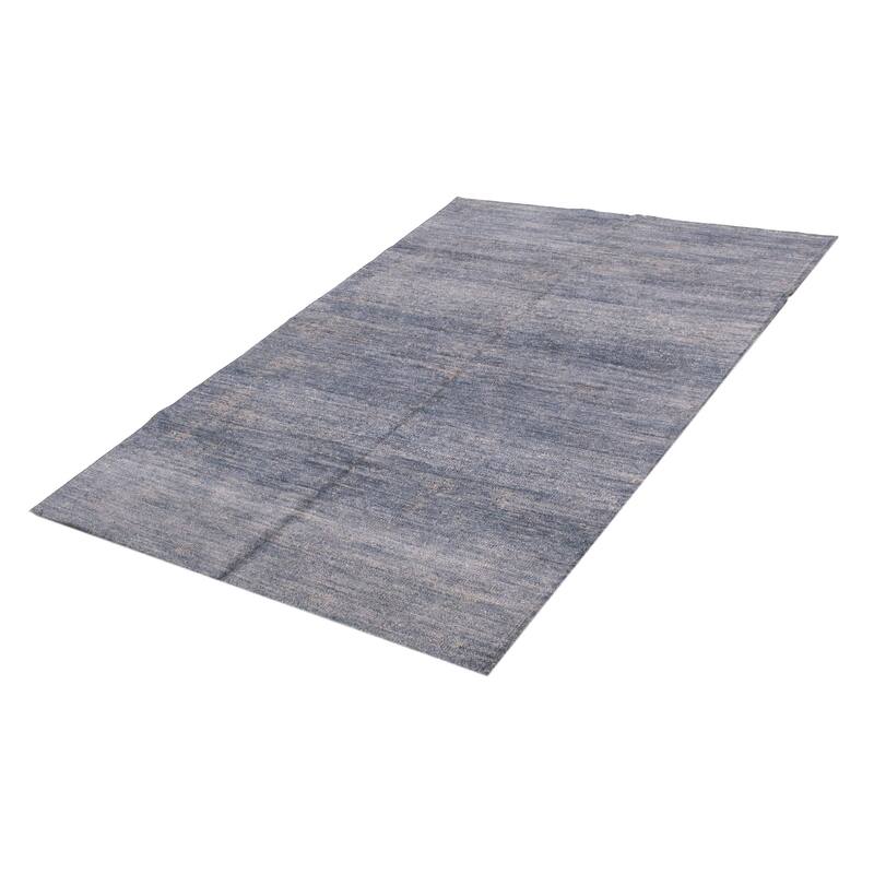 ECARPETGALLERY Hand-knotted Loreto Blue Silk Rug - 9'7 x 14'6