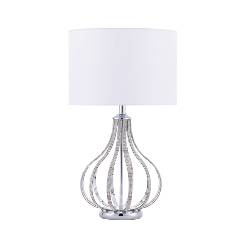 22.8" Modern Metal Table Lamp - Desk Light for Bedroom, Living Room