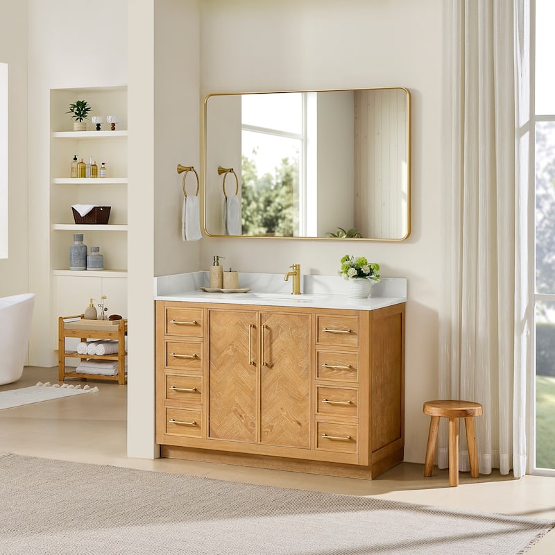 Jakarta Bath Vanity with Quartz Stone Top without Mirror