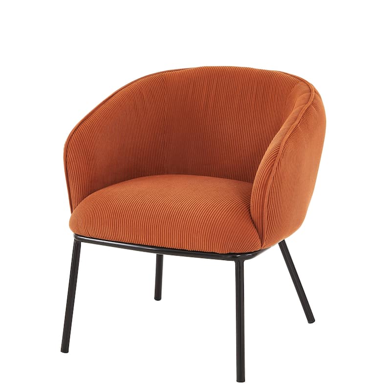 Mid Century Upholstered Black Leg Indoor Chair