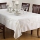 preview thumbnail 12 of 10, Elegant Tablecloth With Snowflake Design 70"x104" - Ivory